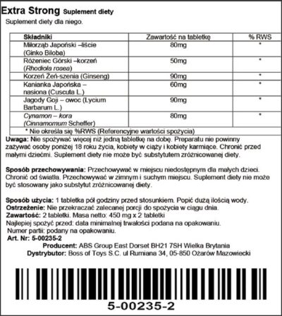 Supl.diety Extra Strong 2 Capsules - obrazek 2