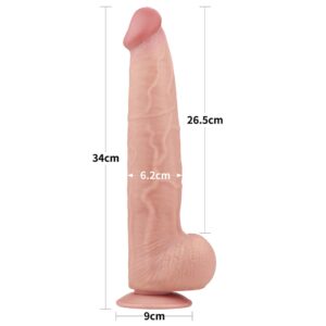 13.5 King Sized Sliding Skin Dual Layer Dong - obrazek 3