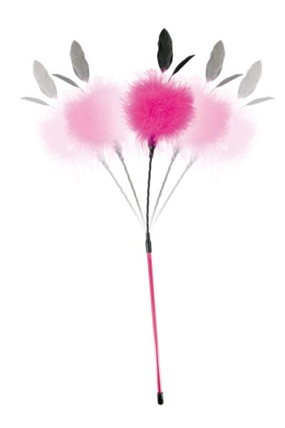 Pink Pompom Whip – Różowy Pejcz z Pompomem do Zmysłowej Stymulacji - obrazek 3