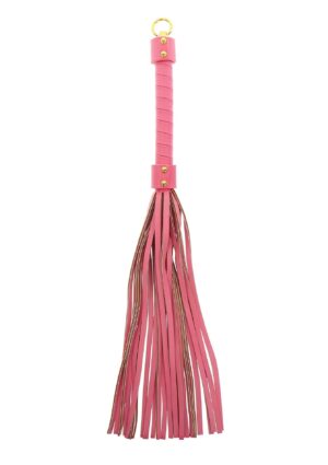 Whip Pink – Różowy Pejcz Aksamitny do Zmysłowej Gry Wstępnej - obrazek 2