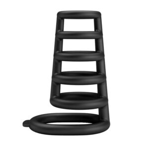 Rękaw na penisa Ribbed Connected-Ring - Intensyfikuj przyjemność w parze! - obrazek 4