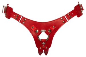 Czerwony strap-on Bad Kitty - intensywna przyjemność i styl - obrazek 4