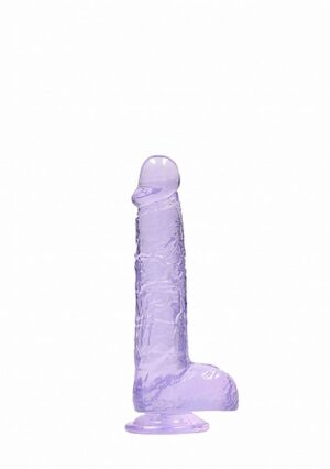 6 / 15 cm Realistic Dildo With Balls   Purple - obrazek 2