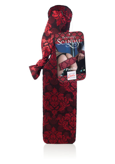 Scandal Paddle With Tag Black – Dwustronna Packa BDSM - obrazek 4