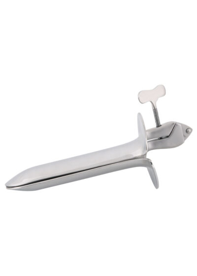 Wziernik waginalny i analny BDSM ze stali – fetish medical play 10 cm