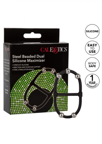 Steel Beaded Dual Silicone Maximizer - Maksymalna ekstaza i intensywność! - obrazek 4