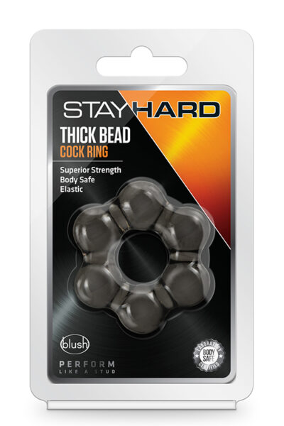 Stay Hard Thick Bead Cock Ring - Wyjątkowe doznania i zwiększona przyjemność - obrazek 4