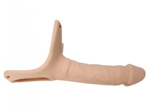 Ultimate Pleasure Enhancer - Silikonowa nakładka na penisa z pierścieniem na jądra - obrazek 4