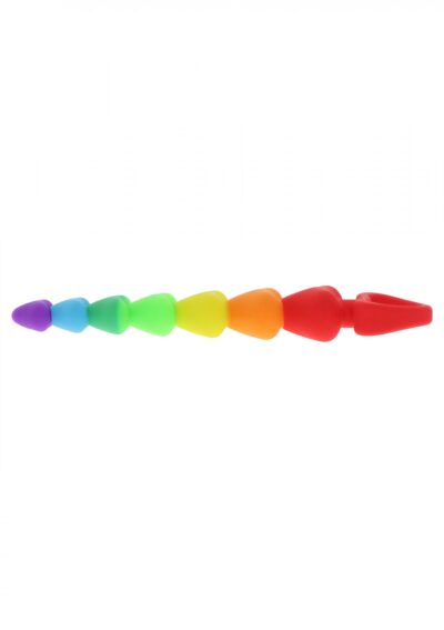 Koraliki analne Rainbow Heart Beads - Ekscytująca przyjemność w subtelnej tęczy - obrazek 4
