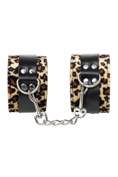 Anonymo Handcuffs PU Leather Print 27 cm – Kajdanki z ekoskóry w zwierzęcy wzór | Akcesoria BDSM - obrazek 4