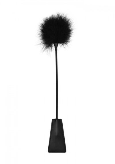 Crop with Feather Tickler – Dwustronna Packa z Piórkiem do Zmysłowej Stymulacji - obrazek 3