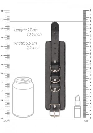 Bonded Leather Hand or Ankle Cuffs with Adjustable Straps – Uniwersalne kajdanki z ekoskóry - obrazek 4