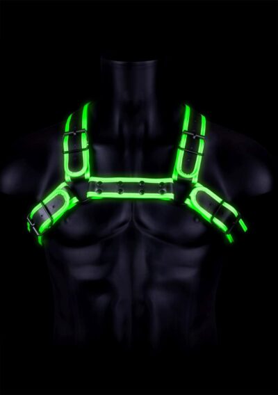 Ouch! Glow in the Dark - Ekskluzywna Uprząż BDSM z Efektem Świecenia w Ciemności - obrazek 2