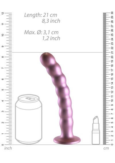 Odkryj niezapomniane doznania z naszym eleganckim 8 / 20,5 cm silikonowym dildo z koralikami! - obrazek 4