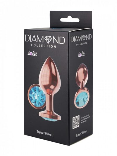 Korek analny Diamond Shine L - subtelna rozkosz w kolorze różowego złota - obrazek 4