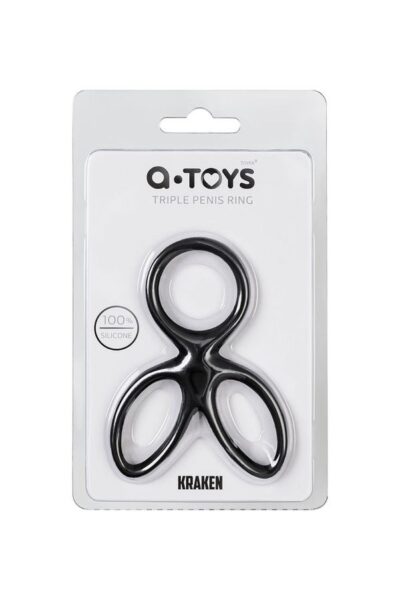 Potrójny pierścień A-TOYS KRAKEN - Wyjątkowy gadżet erotyczny dla intensywnych doznań - obrazek 4