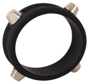 Czarny Cock Ring with Studs - intensyfikacja przyjemności w stylowy sposób! - obrazek 4