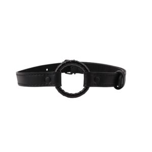 Czarny metalowy O-ring Gag - Elegancja i intensywne doznania - obrazek 3