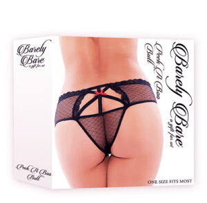 BARELY BARE PEEK A BOO BUTT BLACK - obrazek 5