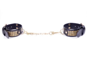 Fetish B Series Handcuffs with Crystals Gold – Złote Kajdanki z Kryształkami - obrazek 5