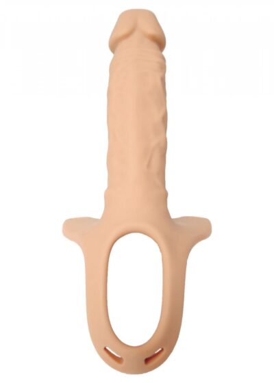 Ultimate Pleasure Enhancer - Silikonowa nakładka na penisa z pierścieniem na jądra - obrazek 5