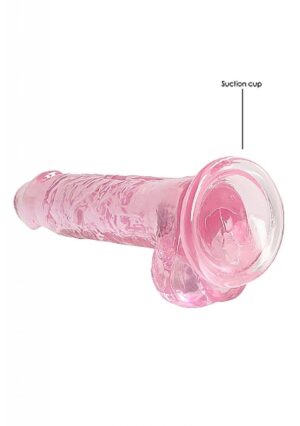7 / 18 cm Realistic Dildo With Balls   Pink - obrazek 5