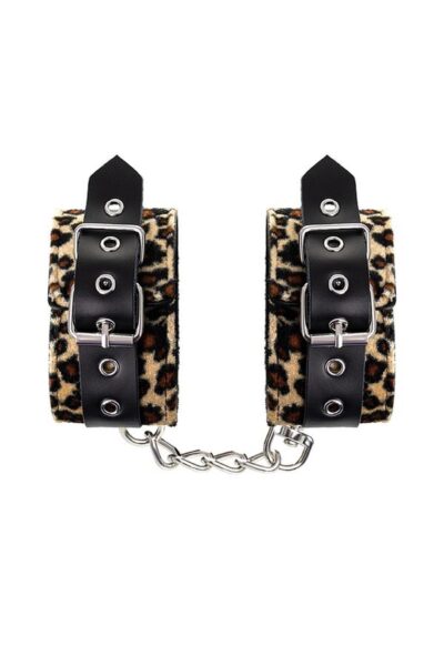 Anonymo Handcuffs PU Leather Print 27 cm – Kajdanki z ekoskóry w zwierzęcy wzór | Akcesoria BDSM - obrazek 5
