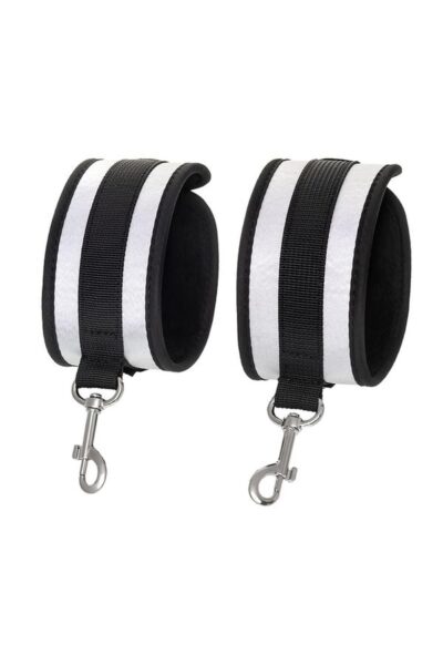 Anonymo Anklecuffs Polyester Silver 28,5 cm – Srebrne kajdanki na kostki z poliestru | Akcesoria BDSM - obrazek 5