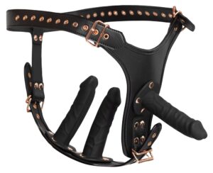 Strap-on Bad Kitty - Elegancki i wszechstronny zestaw do spełniania fantazji!