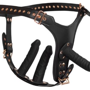 Strap-on Bad Kitty - Elegancki i wszechstronny zestaw do spełniania fantazji!