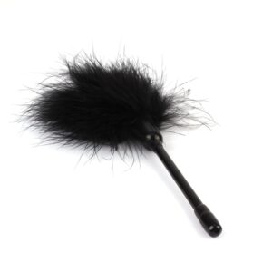 Pleasure Feather Tickler – Czarne Piórko do Zmysłowej Stymulacji i Gry Wstępnej - obrazek 5