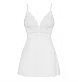 Bielizna 810 BAB 2 babydoll i stringi biała L/XL - obrazek 6