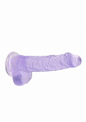 6 / 15 cm Realistic Dildo With Balls   Purple - obrazek 3