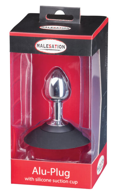 MALESATION Alu-Plug with suction cup small - Ekskluzywny korek analny dla intensywnych doznań - obrazek 6