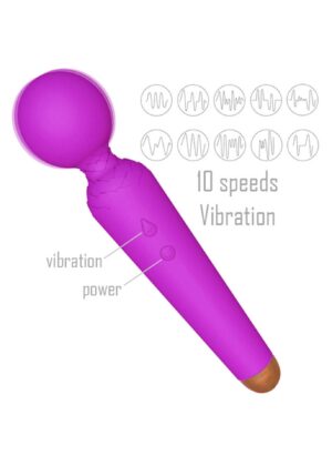 Mocne wibracje i elegancki design - Rechargeable Power Wand: Twój klucz do niezapomnianych doznań! - obrazek 6