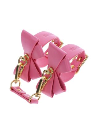 Ankle Cuffs Set Pink – Różowe kajdanki na kostki z miękkim wykończeniem - obrazek 3