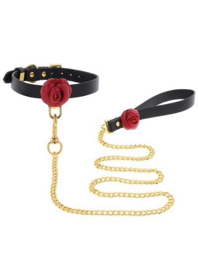 TABOOM Wild Roses Collar and Leash - Elegancki dodatek BDSM dla wyrafinowanych i stylowych eksploratorów! - obrazek 3