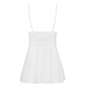 Bielizna 810 BAB 2 babydoll i stringi biała L/XL - obrazek 7