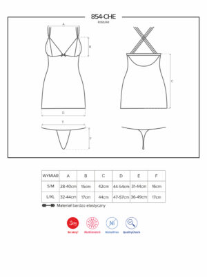 Bielizna 854 CHE 1 koszulka i stringi L/XL - obrazek 7