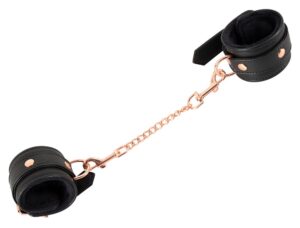 Bad Kitty Cuffs Black – Eleganckie Czarne Kajdanki z Łańcuszkiem - obrazek 5