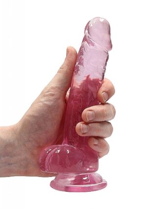 7 / 18 cm Realistic Dildo With Balls   Pink - obrazek 7