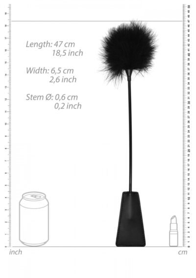 Crop with Feather Tickler – Dwustronna Packa z Piórkiem do Zmysłowej Stymulacji - obrazek 5