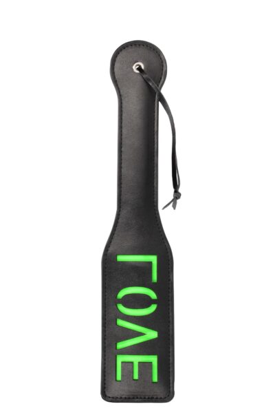 Love Paddle Glow in the Dark – Fluorescencyjna Packa BDSM z Napisem LOVE - obrazek 6