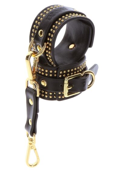 Studded Ankle Cuffs Set Black – Czarne kajdanki na kostki z ćwiekami - obrazek 5