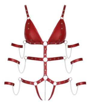 Bad Kitty Strap Body red XL - obrazek 7