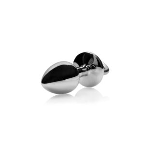 Hearts Paddle with Metal Anal Plug – Czarna Packa z Wycięciem w Kształcie Serca - obrazek 7