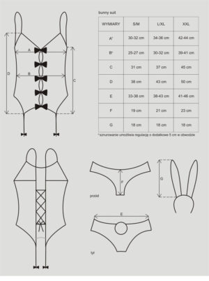 Bielizna Bunny suit kostium  S/M - obrazek 8
