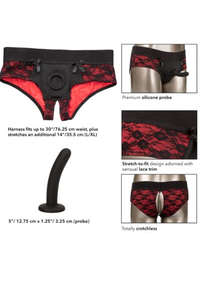 Zestaw Scandal® Crotchless Pegging Panty Set - Intensywne doznania w świecie roli odwróconej - obrazek 6