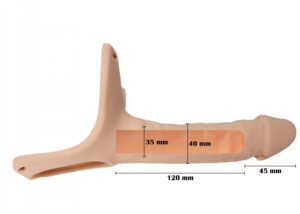Ultimate Pleasure Enhancer - Silikonowa nakładka na penisa z pierścieniem na jądra - obrazek 8
