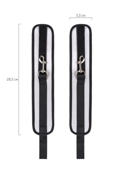 Anonymo Anklecuffs Polyester Silver 28,5 cm – Srebrne kajdanki na kostki z poliestru | Akcesoria BDSM - obrazek 8